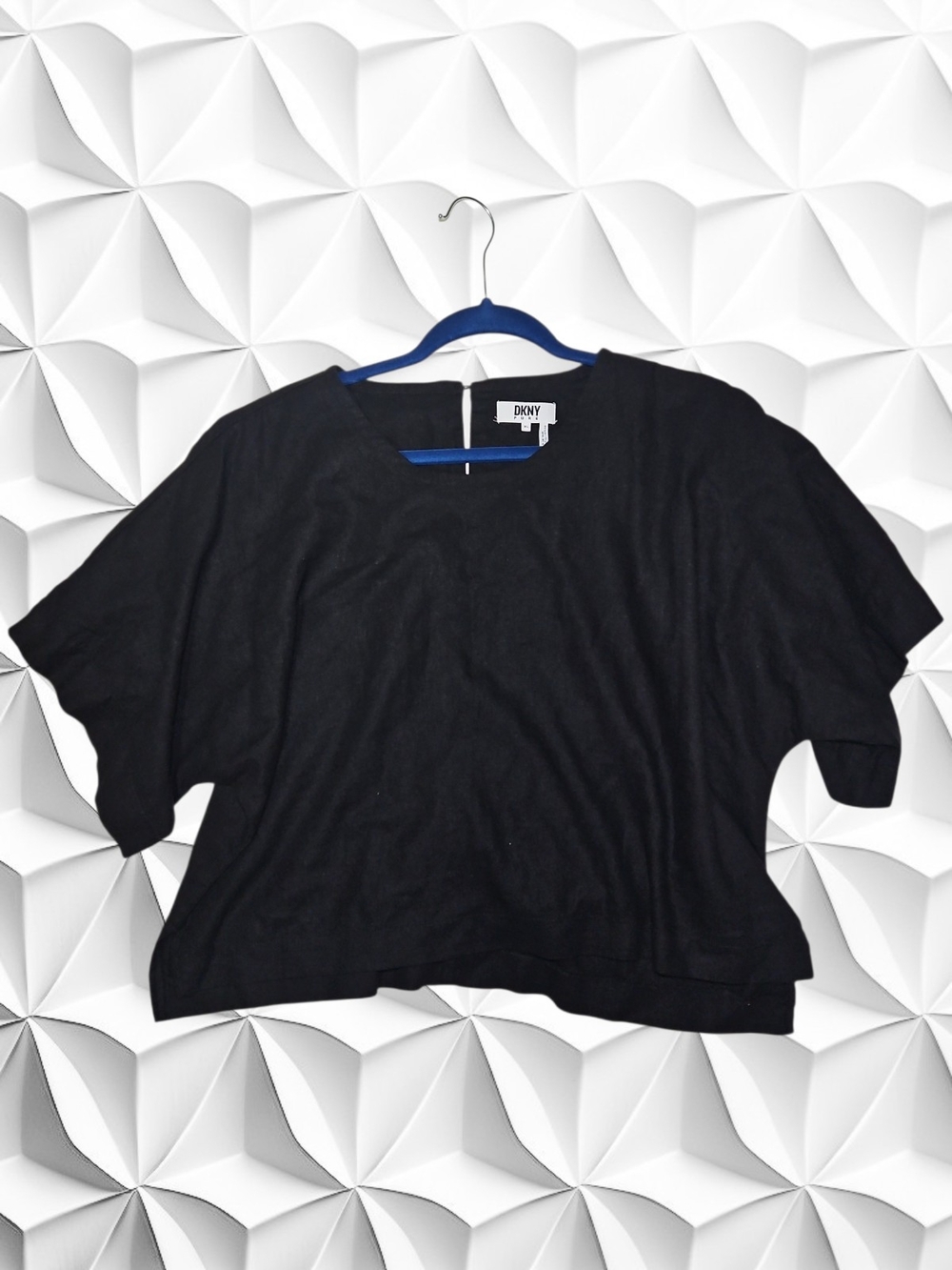 DKNY Black Short‎ Sleeve Boxy Top